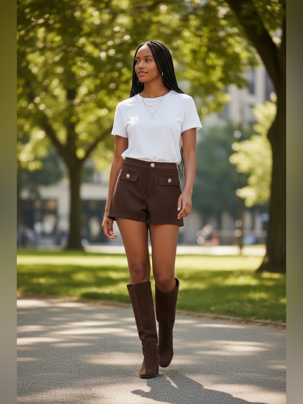 Sincerely Jules Womens Brown Faux Suede Waist Shorts ~ Small